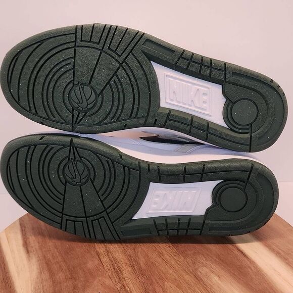 NIKE FULL FORCE LOW CASUAL SNEAKERS MENS SIZE 10 WHITE / DARK GREEN - Picture 10 of 12